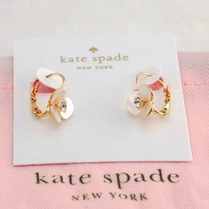 Kate Spade Disco Pansy Leverback Gold Earrings (with Dust Bag) Brand New